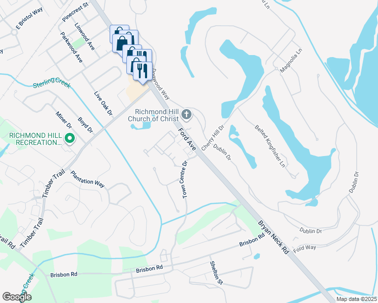 map of restaurants, bars, coffee shops, grocery stores, and more near in Richmond Hill