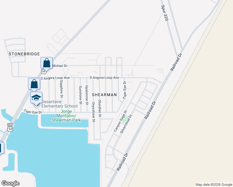map of restaurants, bars, coffee shops, grocery stores, and more near 10801 Rhyolite Drive in El Paso