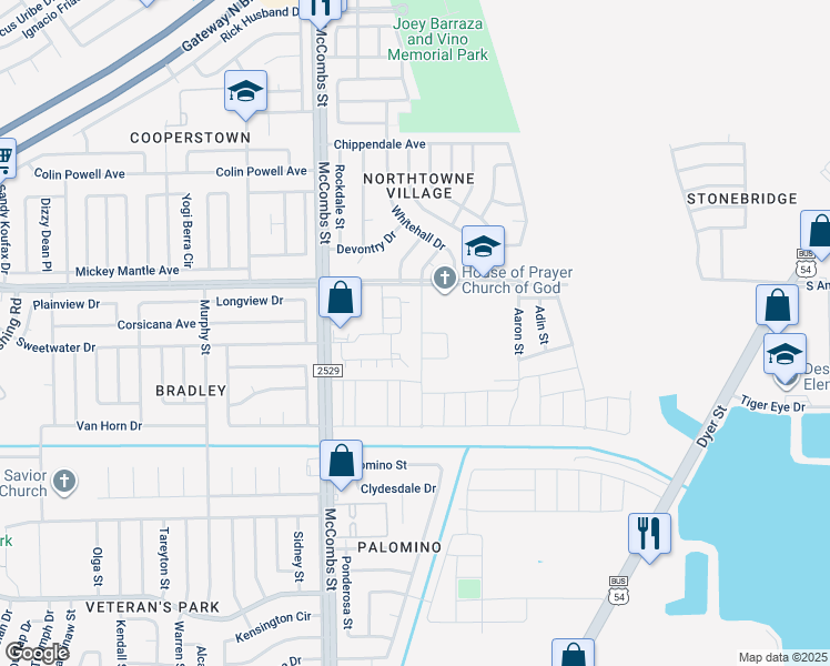 map of restaurants, bars, coffee shops, grocery stores, and more near 10817 Walden Pond Street in El Paso