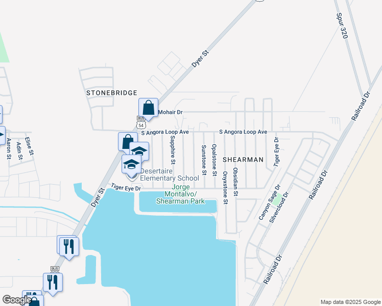 map of restaurants, bars, coffee shops, grocery stores, and more near 10825 Jadestone Street in El Paso