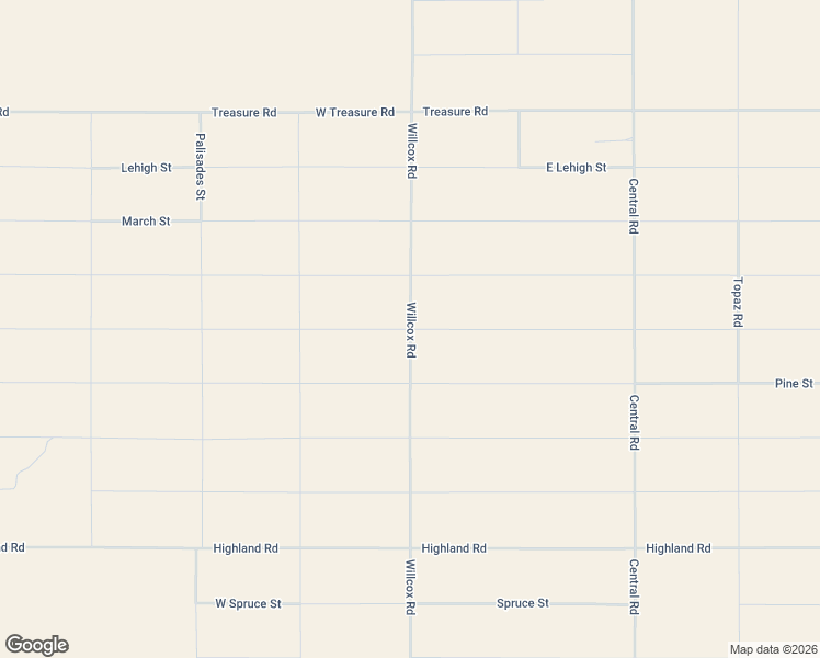 map of restaurants, bars, coffee shops, grocery stores, and more near Willcox Road in Cochise County
