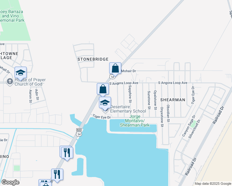 map of restaurants, bars, coffee shops, grocery stores, and more near 10824 Gemstone Street in El Paso