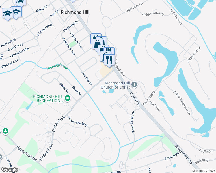map of restaurants, bars, coffee shops, grocery stores, and more near 141 Timber Trail in Richmond Hill