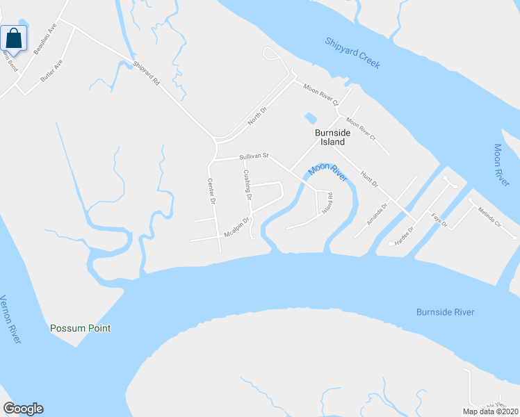 map of restaurants, bars, coffee shops, grocery stores, and more near 63 Vista Point Drive in Savannah
