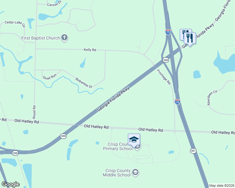 map of restaurants, bars, coffee shops, grocery stores, and more near in Cordele