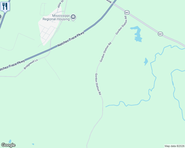 map of restaurants, bars, coffee shops, grocery stores, and more near 8145 Gordon Station Road in Port Gibson