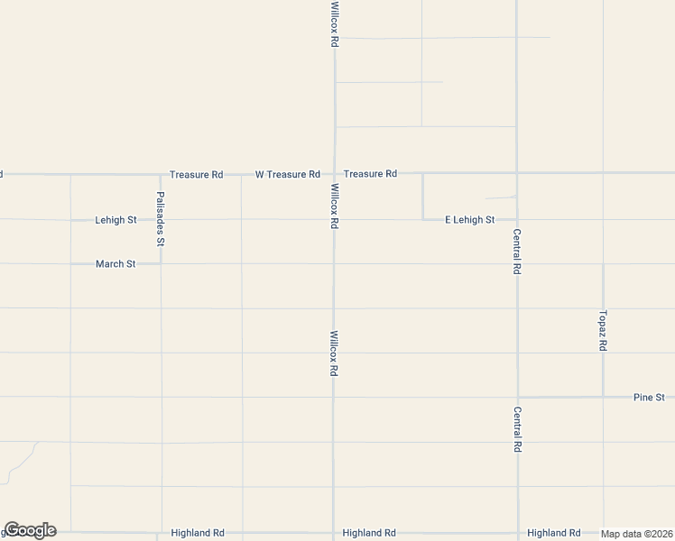 map of restaurants, bars, coffee shops, grocery stores, and more near 245 Willcox Road in Cochise County