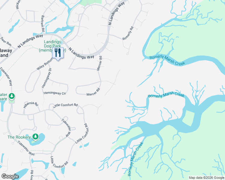 map of restaurants, bars, coffee shops, grocery stores, and more near 16 Magnolia Crossing in Savannah