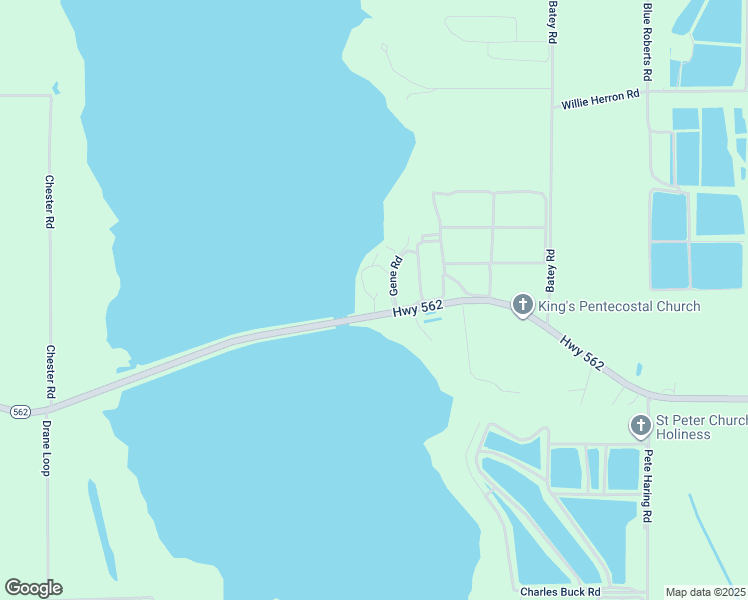 map of restaurants, bars, coffee shops, grocery stores, and more near 101 Kings Drive in Wisner