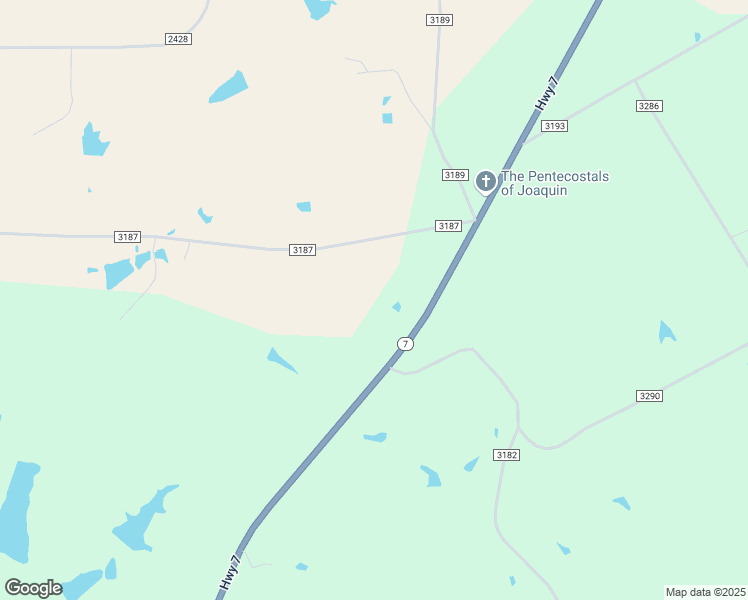 map of restaurants, bars, coffee shops, grocery stores, and more near 10673 Texas 7 in Joaquin