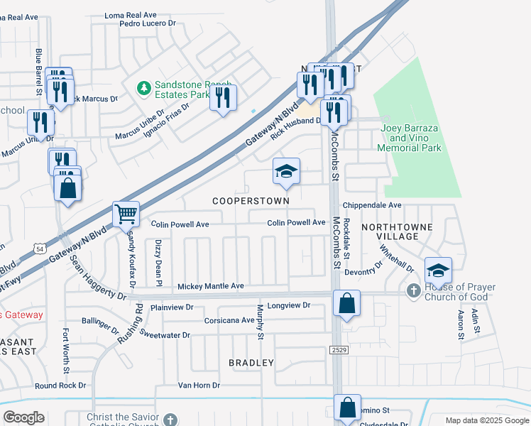 map of restaurants, bars, coffee shops, grocery stores, and more near 5668 Schwarzkopf Drive in El Paso