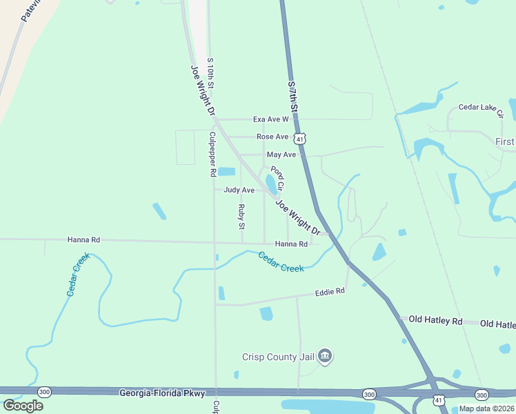 map of restaurants, bars, coffee shops, grocery stores, and more near 158 Pearl Street in Cordele