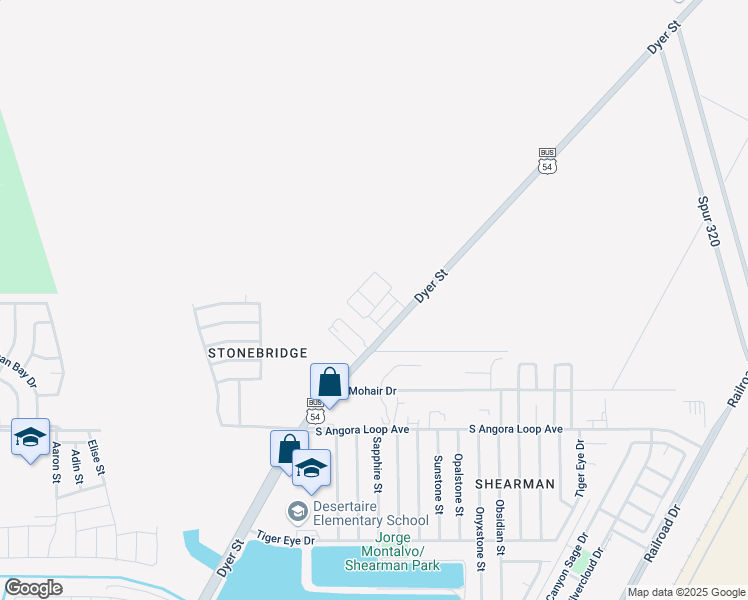 map of restaurants, bars, coffee shops, grocery stores, and more near 11001 Dyer Street in El Paso