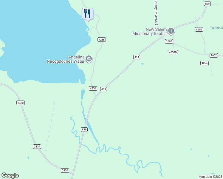 map of restaurants, bars, coffee shops, grocery stores, and more near 19281 Farm to Market 839 in Reklaw