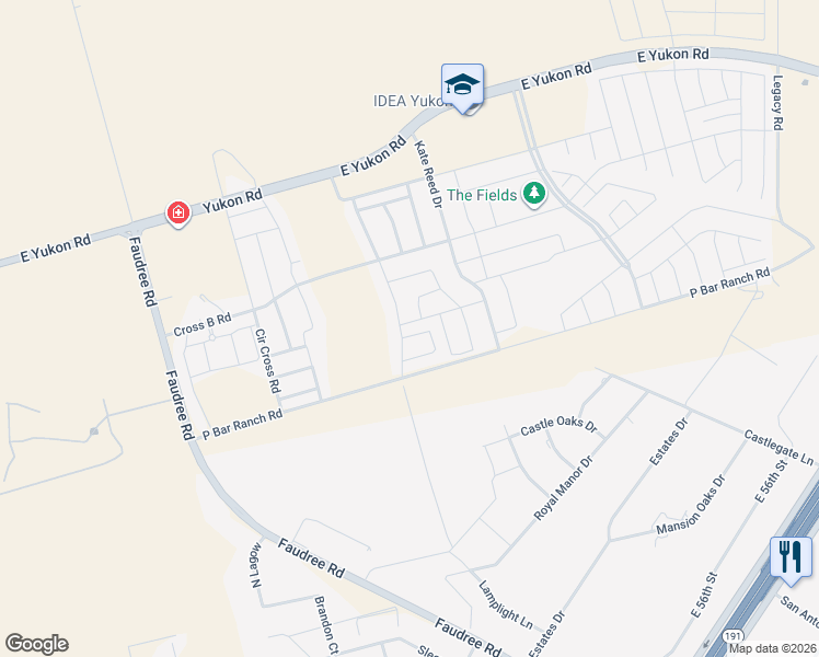 map of restaurants, bars, coffee shops, grocery stores, and more near 23 Purple Sage Ranch Circle in Odessa