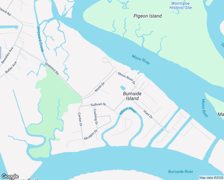 map of restaurants, bars, coffee shops, grocery stores, and more near 380 Eastridge Drive in Savannah