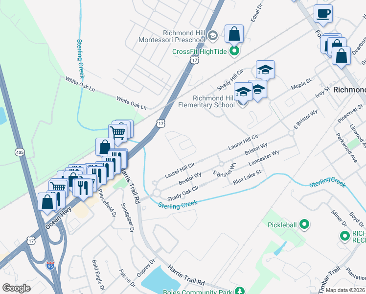 map of restaurants, bars, coffee shops, grocery stores, and more near 75 Summer Hill Way in Richmond Hill
