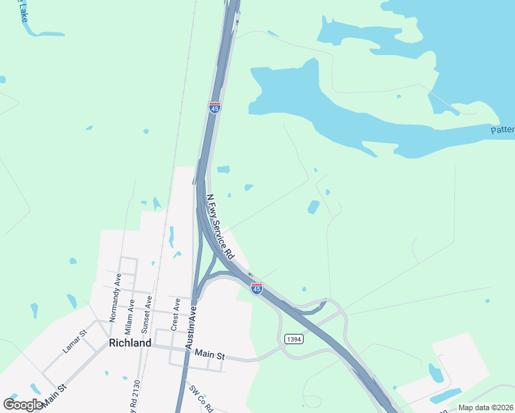 map of restaurants, bars, coffee shops, grocery stores, and more near 504 South Int Highway 45 East in Richland