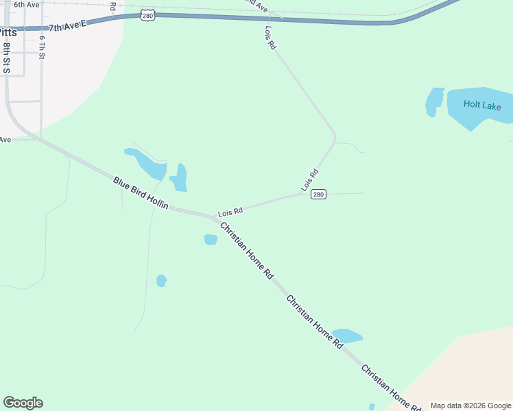 map of restaurants, bars, coffee shops, grocery stores, and more near Christian Church Home Road in Pitts