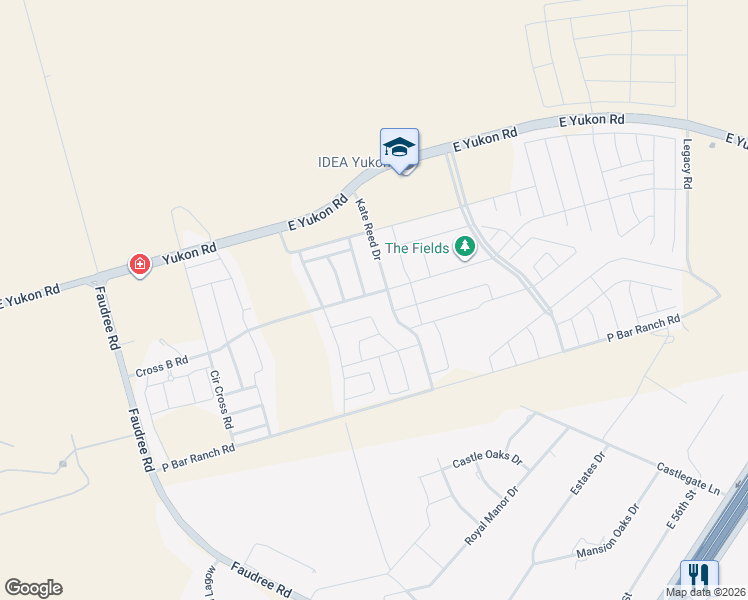 map of restaurants, bars, coffee shops, grocery stores, and more near Kate Reed Drive in Gardendale