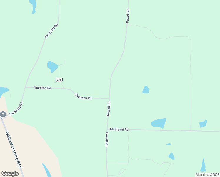 map of restaurants, bars, coffee shops, grocery stores, and more near Powell Road in Pitts