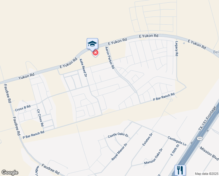 map of restaurants, bars, coffee shops, grocery stores, and more near Cross B Road in Gardendale