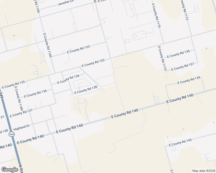 map of restaurants, bars, coffee shops, grocery stores, and more near 5209 South County Road 1183 in Midland