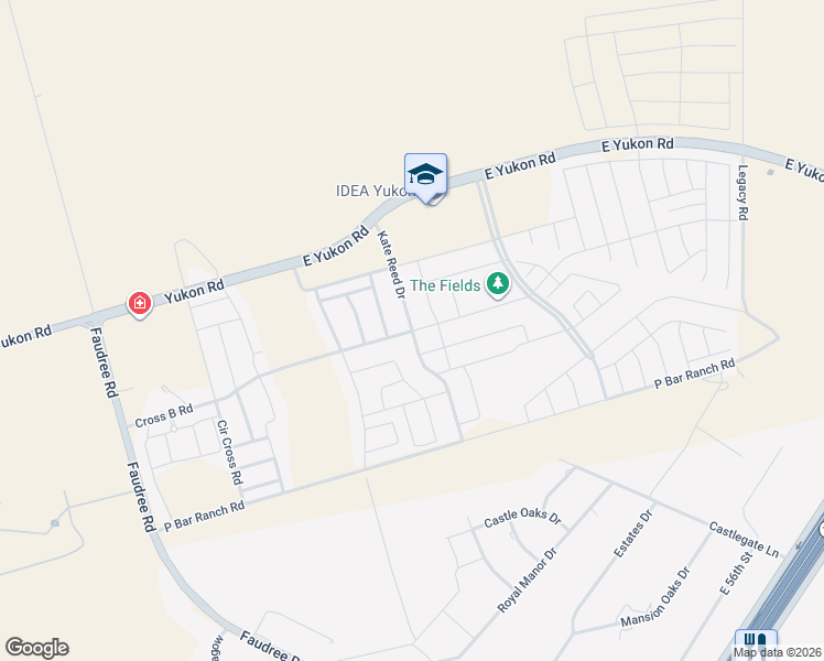 map of restaurants, bars, coffee shops, grocery stores, and more near Kate Reed Drive in Ector County