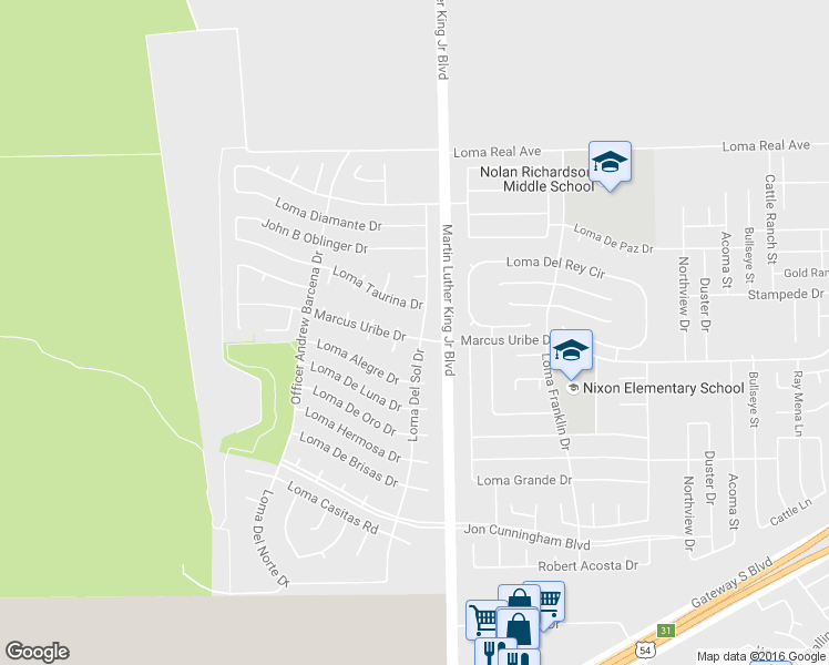 map of restaurants, bars, coffee shops, grocery stores, and more near 11201 Loma Del Sol Drive in El Paso