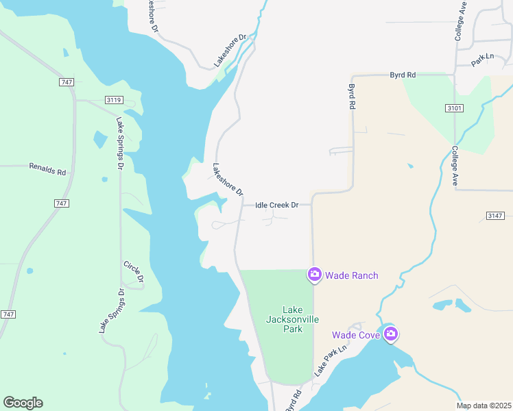 map of restaurants, bars, coffee shops, grocery stores, and more near 1055 Idle Creek Road in Jacksonville