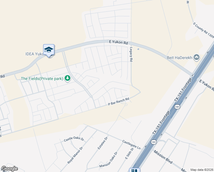 map of restaurants, bars, coffee shops, grocery stores, and more near 7422 Horton Ranch Road in Odessa