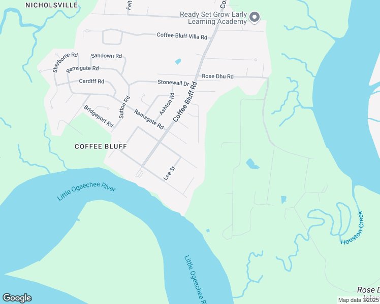 map of restaurants, bars, coffee shops, grocery stores, and more near 12 Honey Bee Road in Savannah