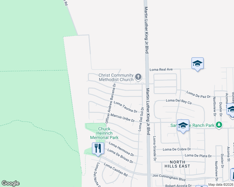 map of restaurants, bars, coffee shops, grocery stores, and more near 4309 John B Oblinger Drive in El Paso