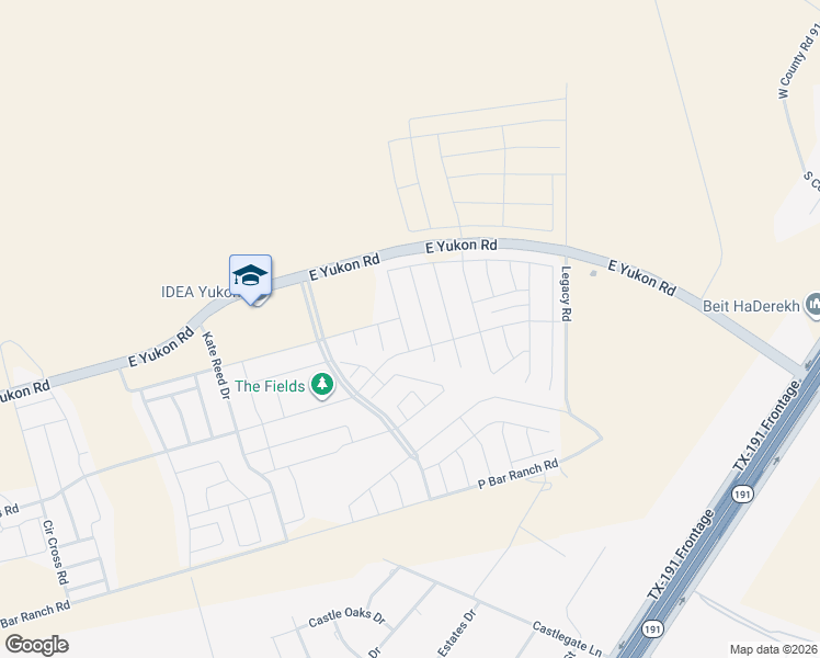 map of restaurants, bars, coffee shops, grocery stores, and more near 7102 Saguaro Road in Odessa