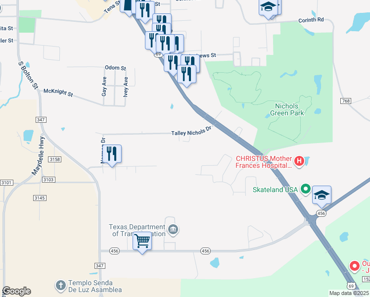 map of restaurants, bars, coffee shops, grocery stores, and more near 164-298 Valley View Lane in Jacksonville
