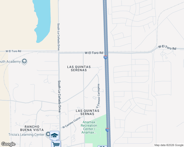 map of restaurants, bars, coffee shops, grocery stores, and more near 1110 West Twin Buttes Road in Sahuarita