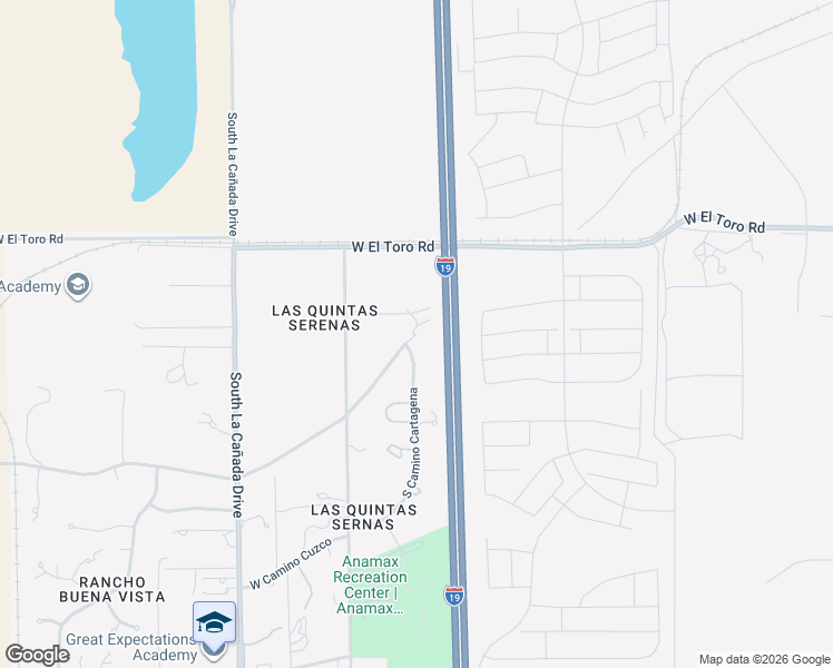 map of restaurants, bars, coffee shops, grocery stores, and more near West Twin Buttes Road in Sahuarita