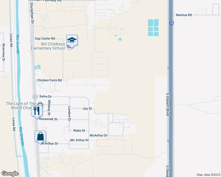 map of restaurants, bars, coffee shops, grocery stores, and more near 490 Chicken Farm Road in Vinton