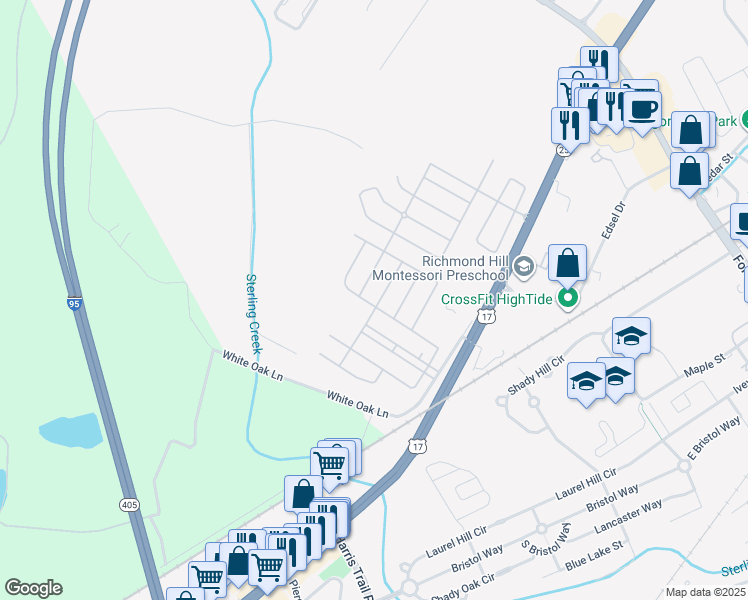 map of restaurants, bars, coffee shops, grocery stores, and more near 228 O'Hara Drive in Richmond Hill