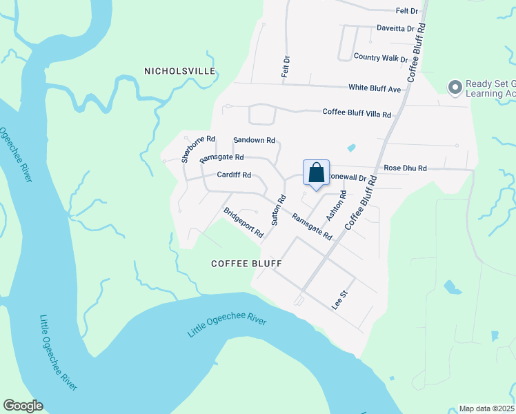 map of restaurants, bars, coffee shops, grocery stores, and more near 8 Devon Road in Savannah