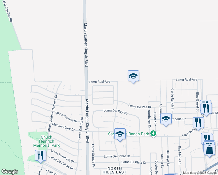 map of restaurants, bars, coffee shops, grocery stores, and more near 4556 Loma Colorada Court in El Paso