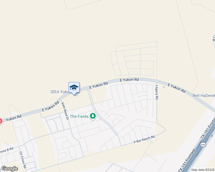 map of restaurants, bars, coffee shops, grocery stores, and more near 7122 Saguaro Road in Odessa