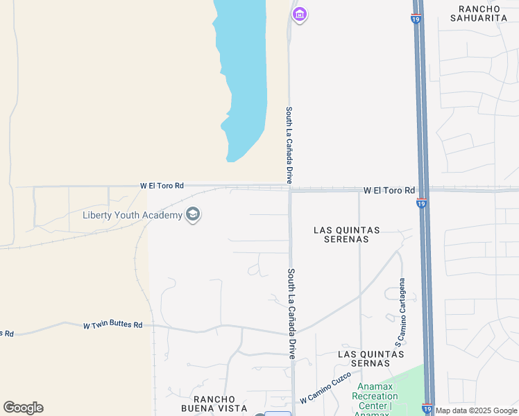 map of restaurants, bars, coffee shops, grocery stores, and more near 16930 South La Cañada Drive in Sahuarita