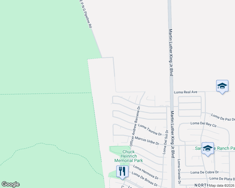 map of restaurants, bars, coffee shops, grocery stores, and more near 4213 Loma Clara Court in El Paso