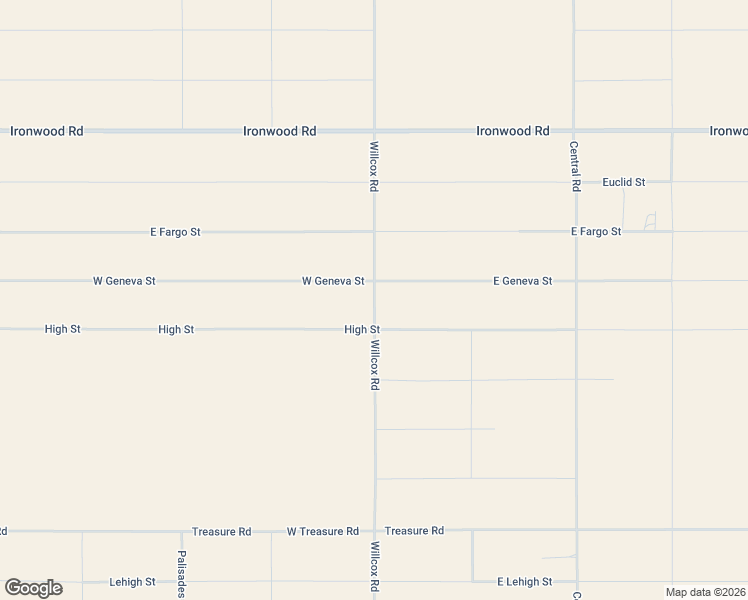 map of restaurants, bars, coffee shops, grocery stores, and more near 1369 Willcox Road in Cochise County