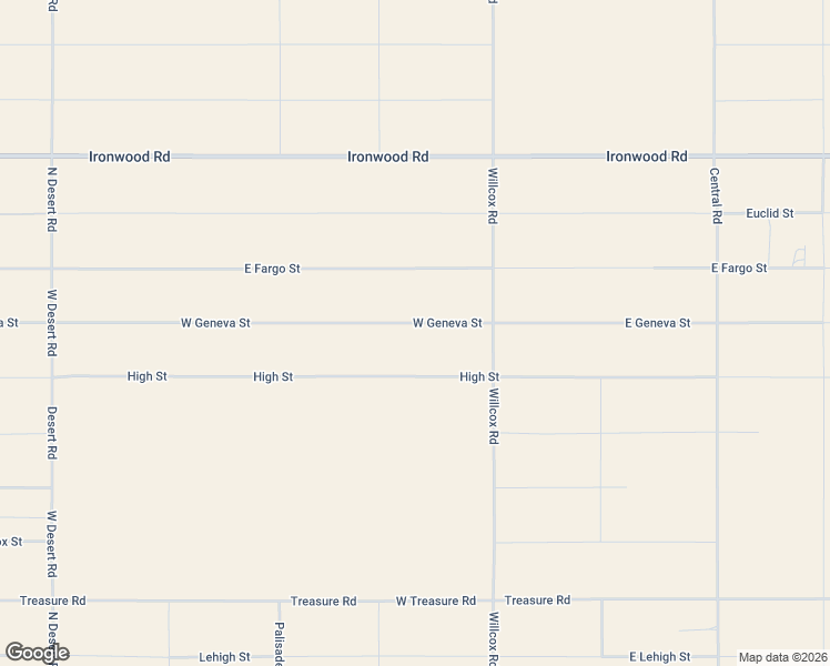 map of restaurants, bars, coffee shops, grocery stores, and more near 66 West Geneva Street in Cochise County