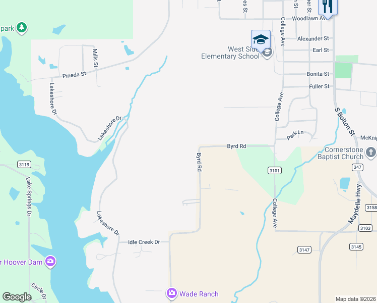 map of restaurants, bars, coffee shops, grocery stores, and more near 1901 Byrd Road in Jacksonville