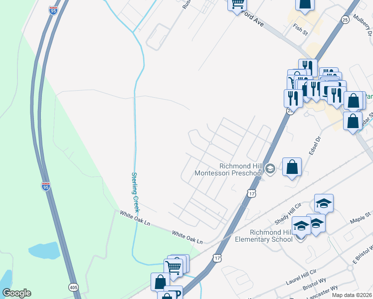 map of restaurants, bars, coffee shops, grocery stores, and more near 338 Scarlett Lane in Richmond Hill