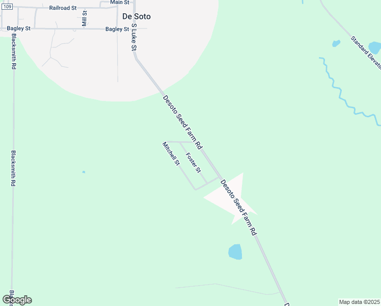 map of restaurants, bars, coffee shops, grocery stores, and more near 117 Foster Street in De Soto