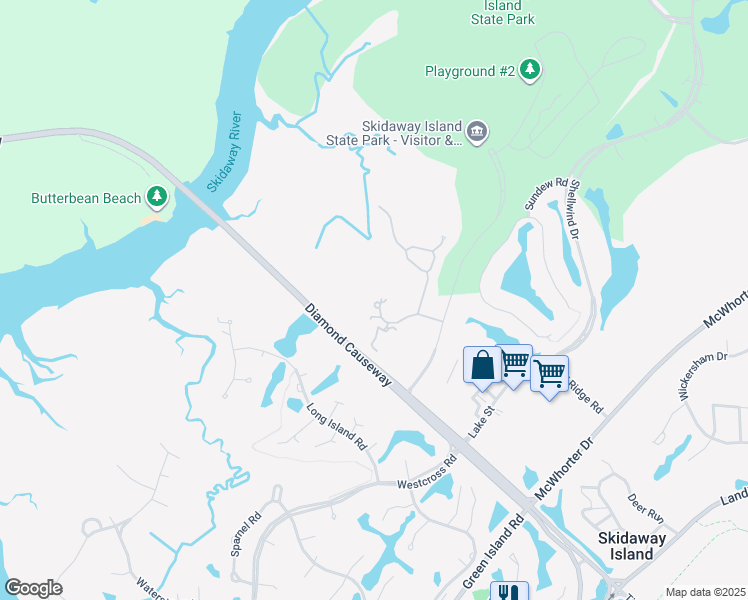 map of restaurants, bars, coffee shops, grocery stores, and more near 95 Skidaway Island Park Road in Savannah